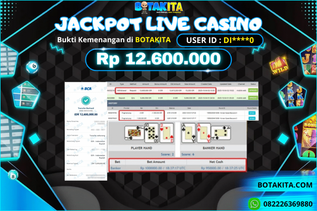 BOTAKITA JACKPOT LIE CASINO Rp 12.600.000