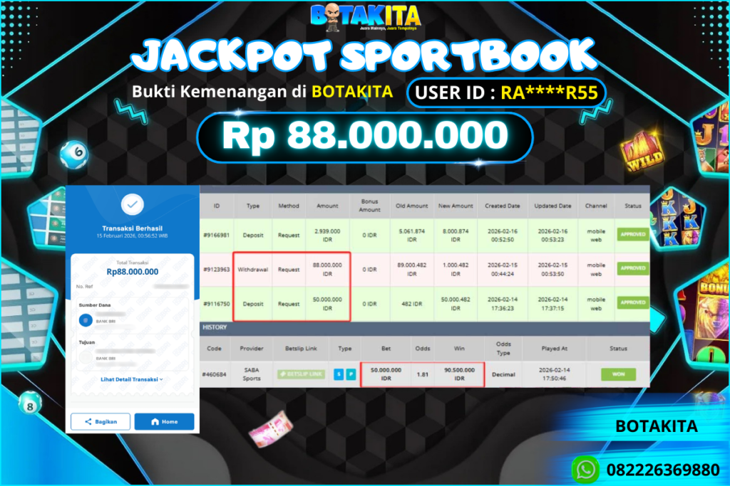 BOTAKITA JACKPOT SPORTBOOK Rp 80.000.000